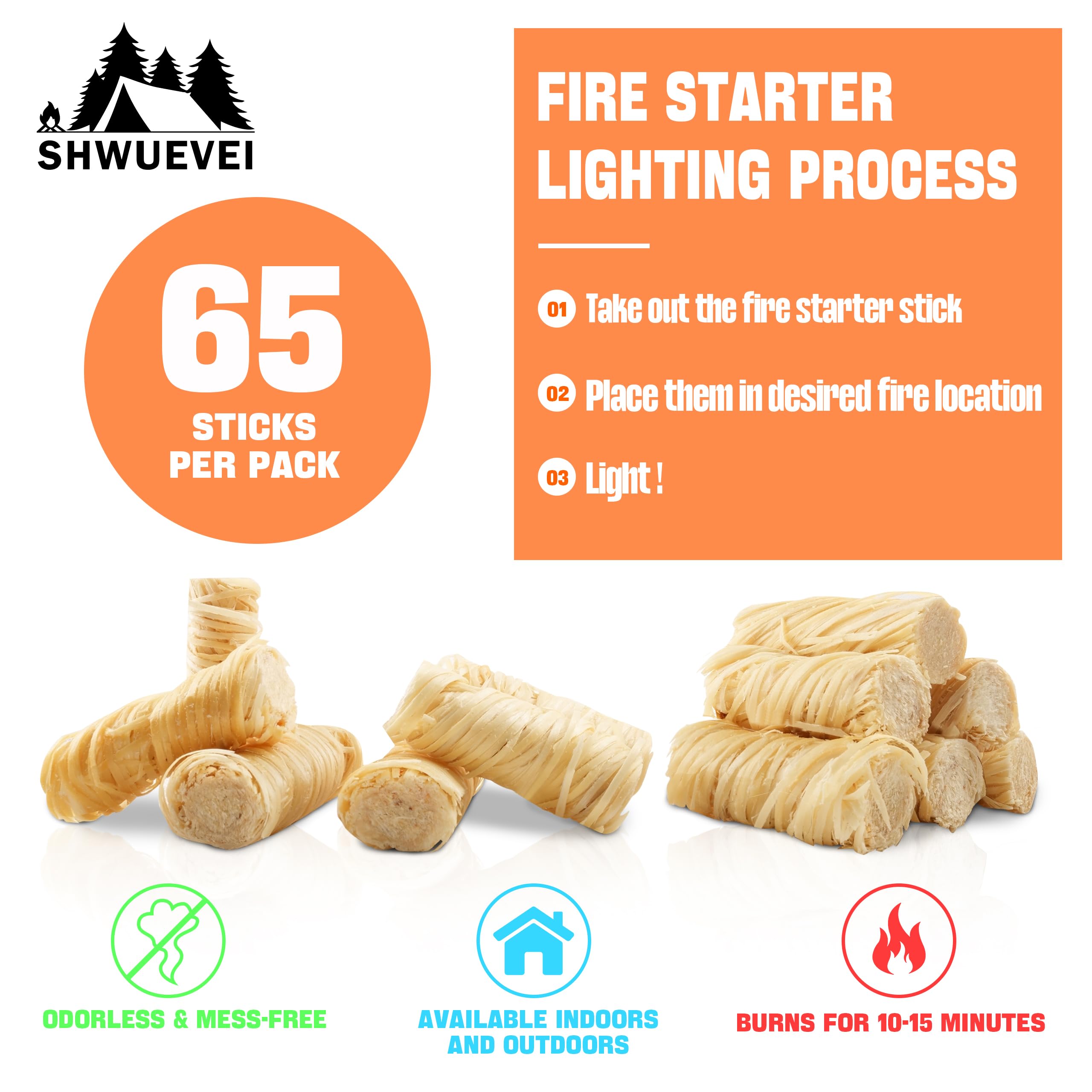 Shwuevei camping fire starter aids reliable heat during outdoor adventures