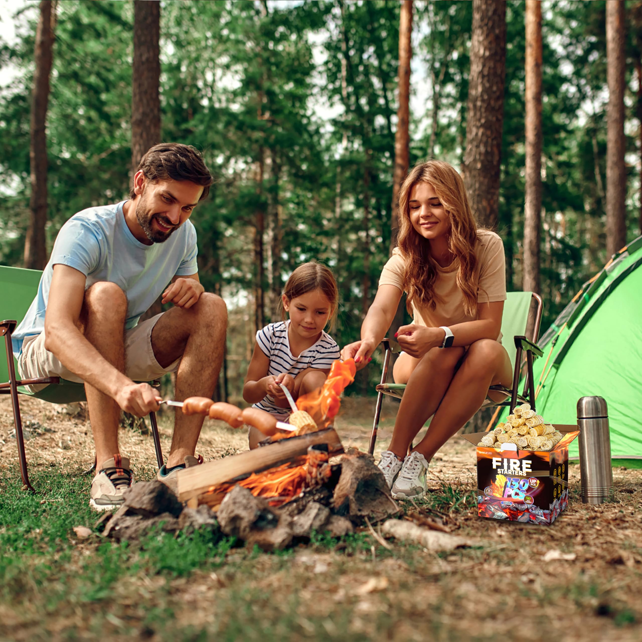 Shwuevei charcoal starters burn without flare-ups or odors
