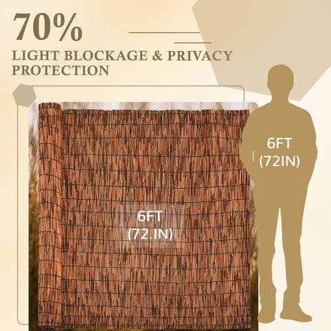 SHYDZYYC bamboo reed screen—handwoven with cotton ties for durable outdoor use