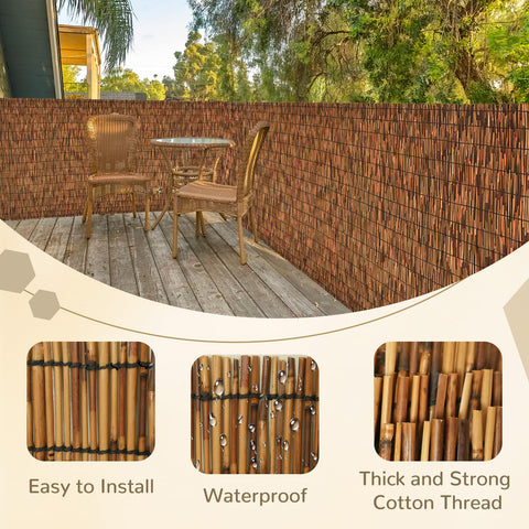 SHYDZYYC natural bamboo look—renewable material adds warm vibe to patios