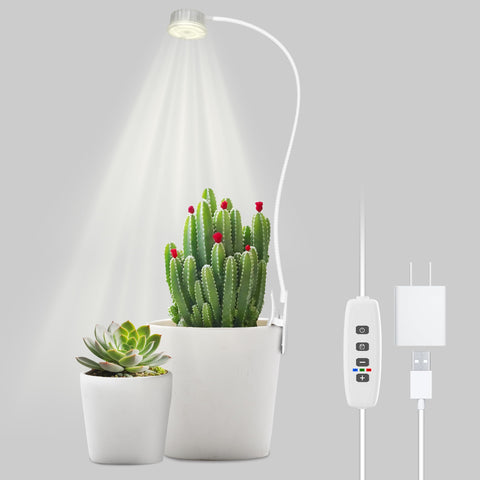 Shyineyou clip-on grow light mounted on a desk for compact plant growth