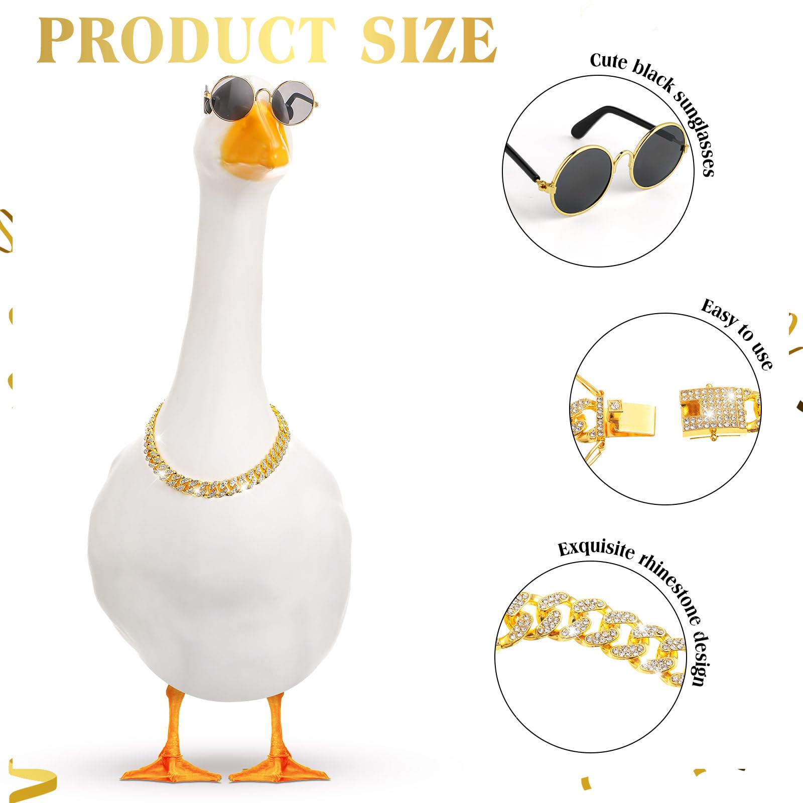 Shyyween complete goose cosplay outfit enhances garden decor and photo ops.