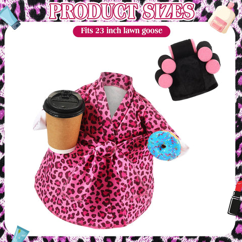 Shyyween Lady Goose Outfit coffee cup detail enhances whimsical garden scenes.