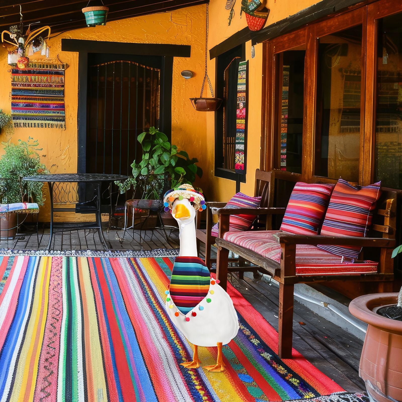 Shyyween Mexican goose outfit colorful design brightens garden parties.