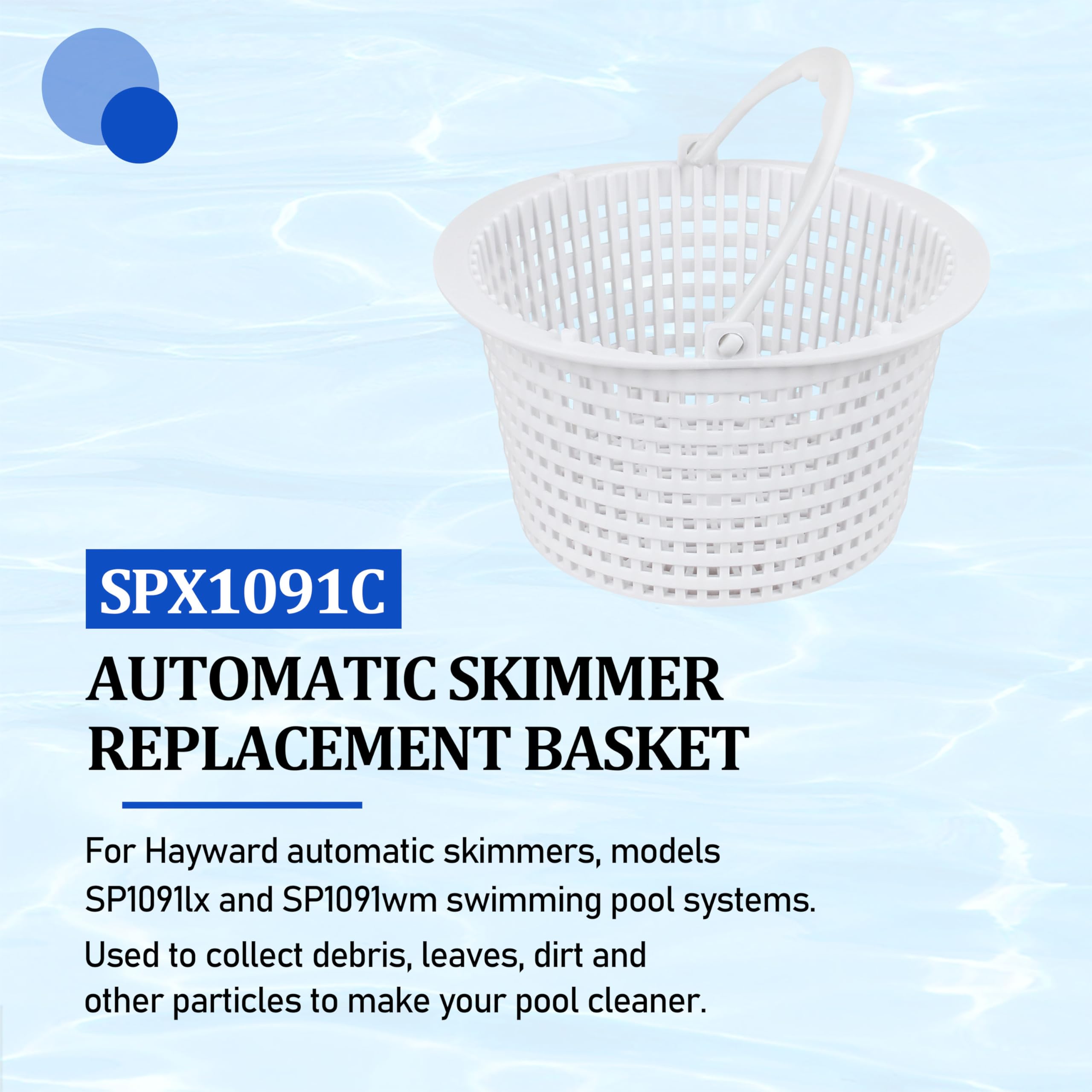Sialvnd SPX1091C heavy-duty plastic basket withstands pool use