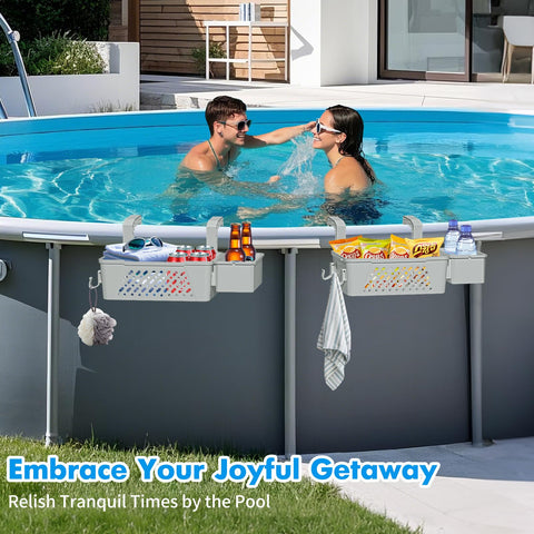 Sibada poolside basket cup holders keep drinks steady while lounging at the edge.