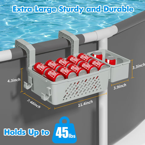 Sibada poolside basket durable plastic resists sun and heat for lasting outdoor use.
