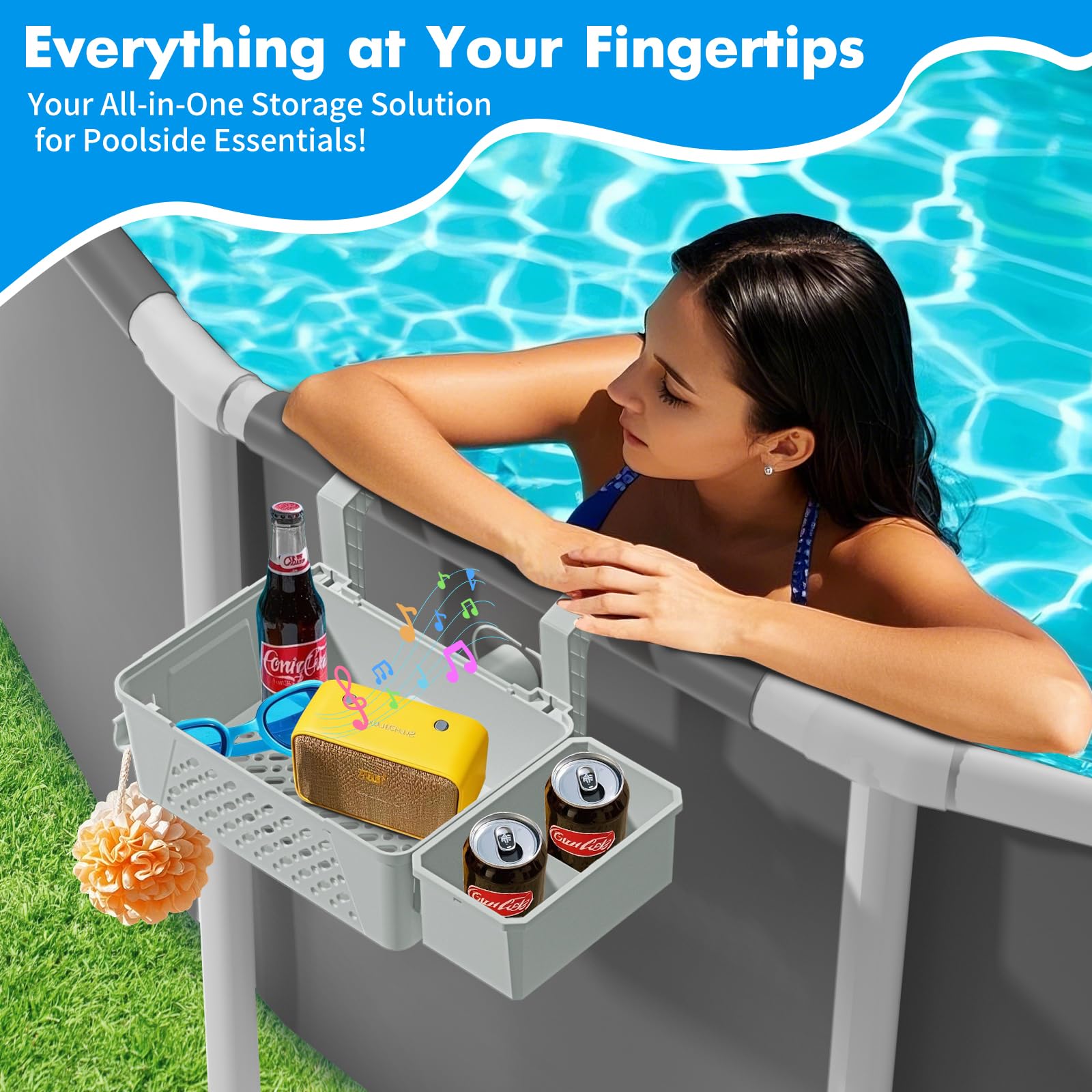 Sibada poolside basket easy-clean hollow design helps draining and cleaning.