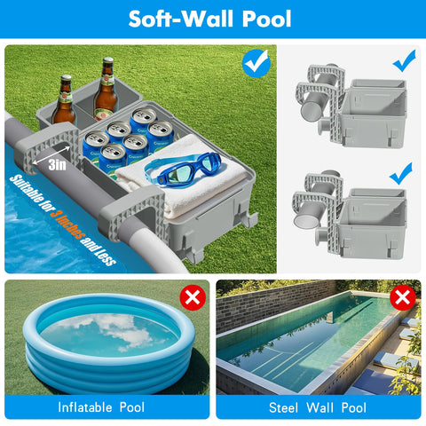 Sibada poolside basket hooks neatly organize goggles and towels for quick access.