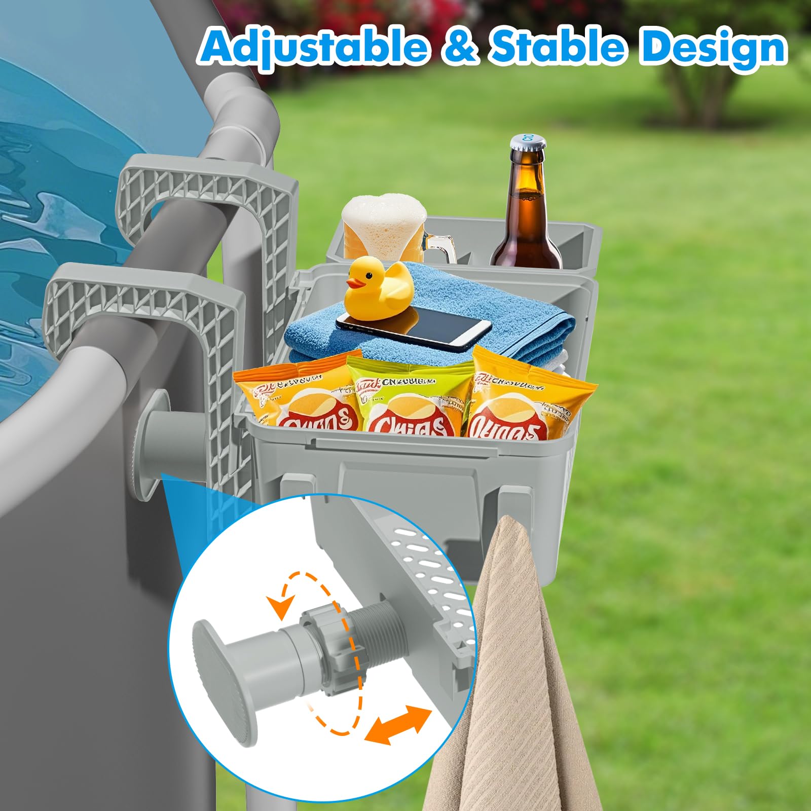 Sibada poolside basket installation is quick and simple for a tidy setup.