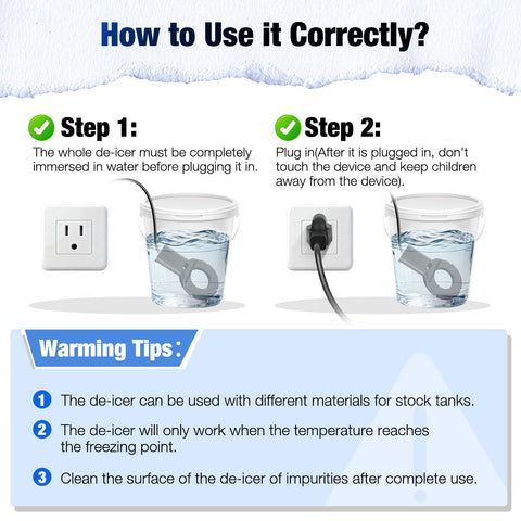 SIBI LIGHTING 500W de-icer anti-rust coating protects drinking water quality.