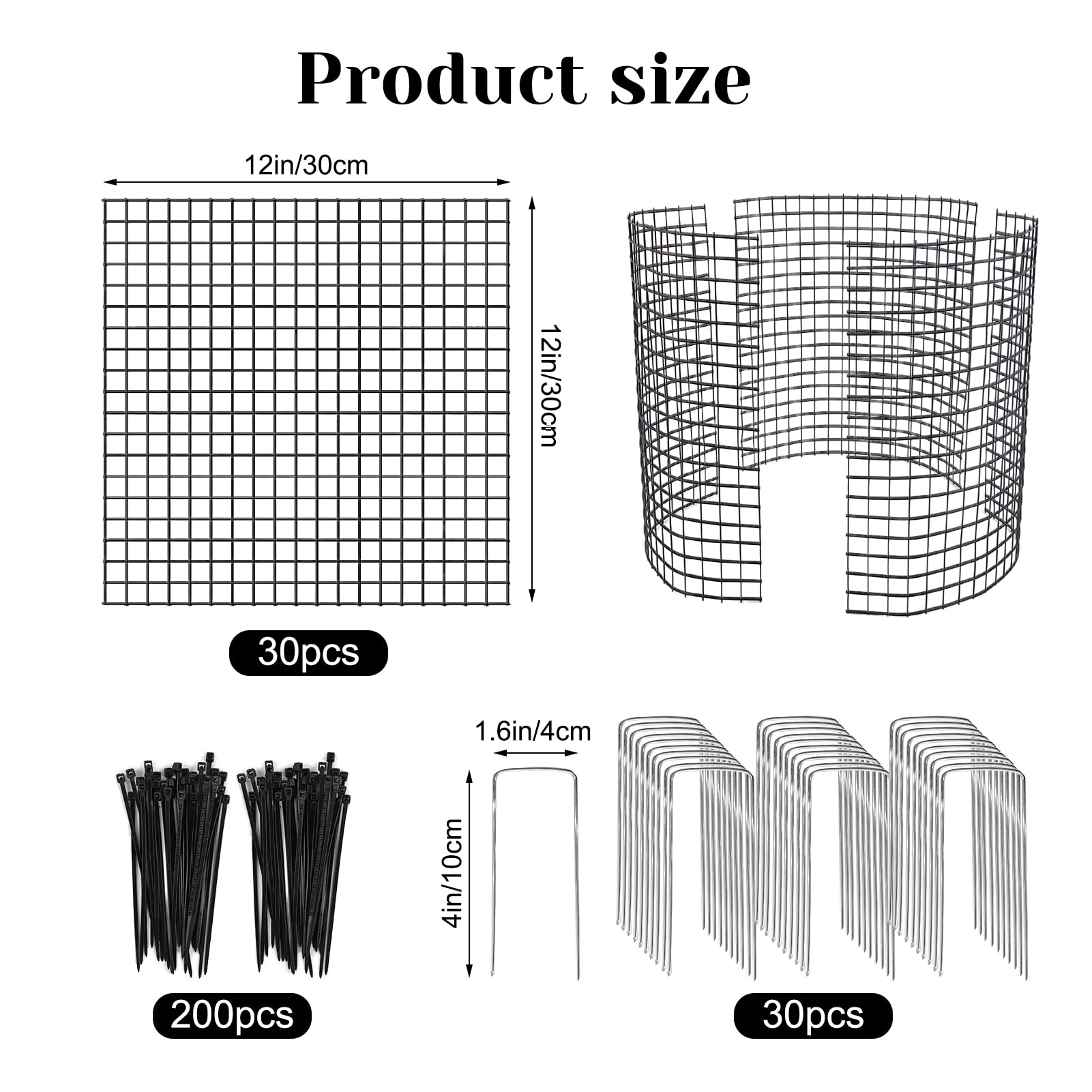 Sibosen garden cage cylinder provides 12-inch protection for delicate herbs and flowers.