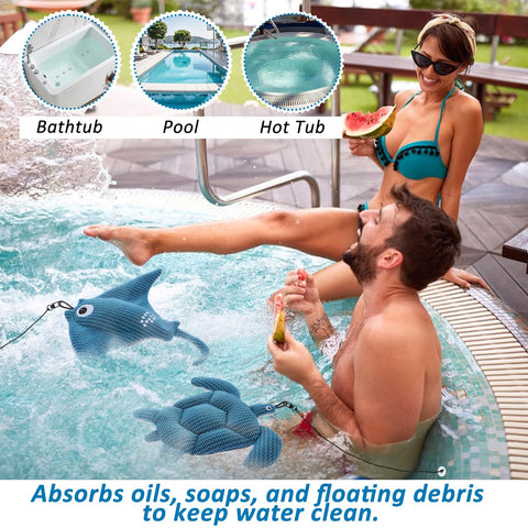 Sibosen scum absorber devilfish design captures foam for spa cleanliness