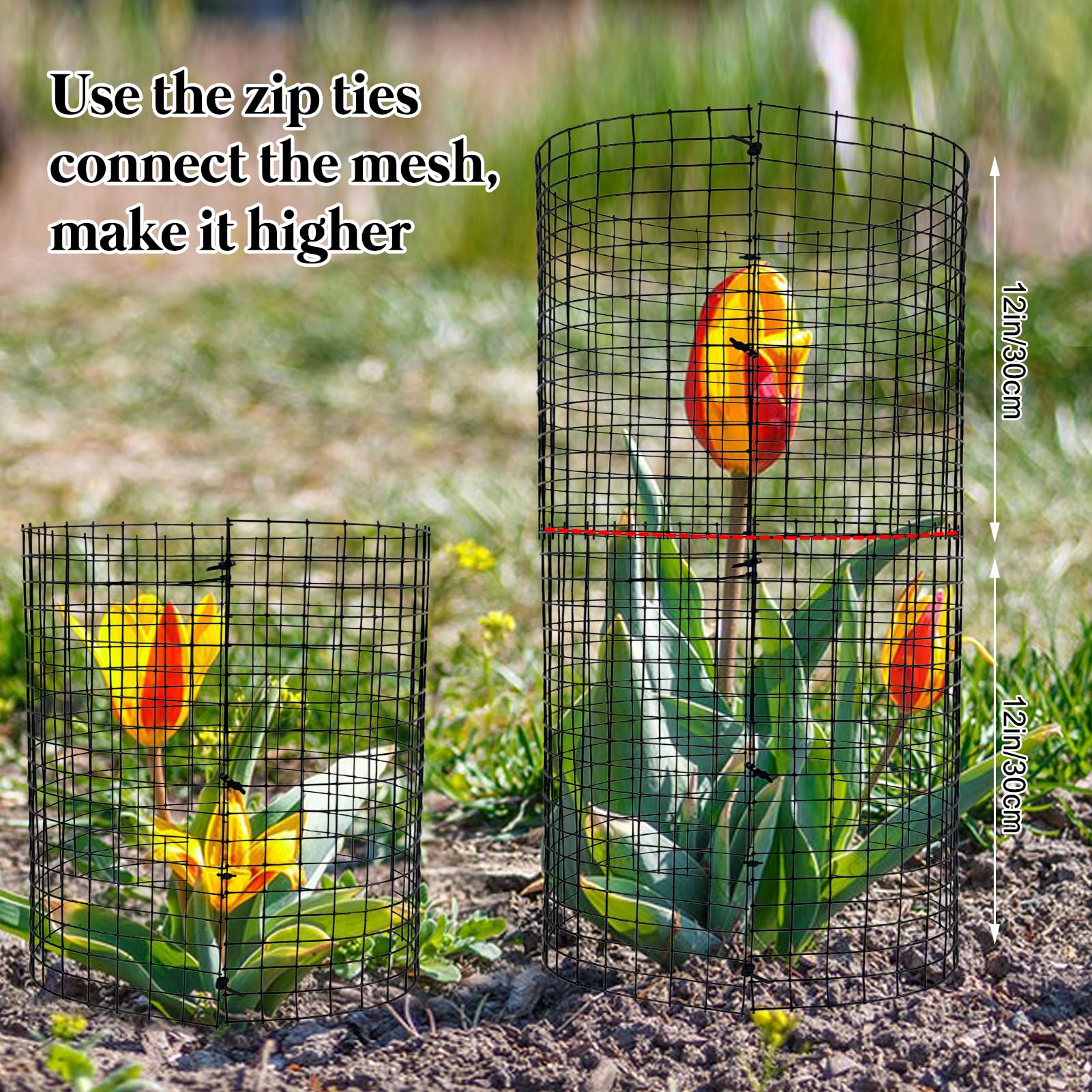 Sibosen installation kit includes stakes and ties for quick setup.