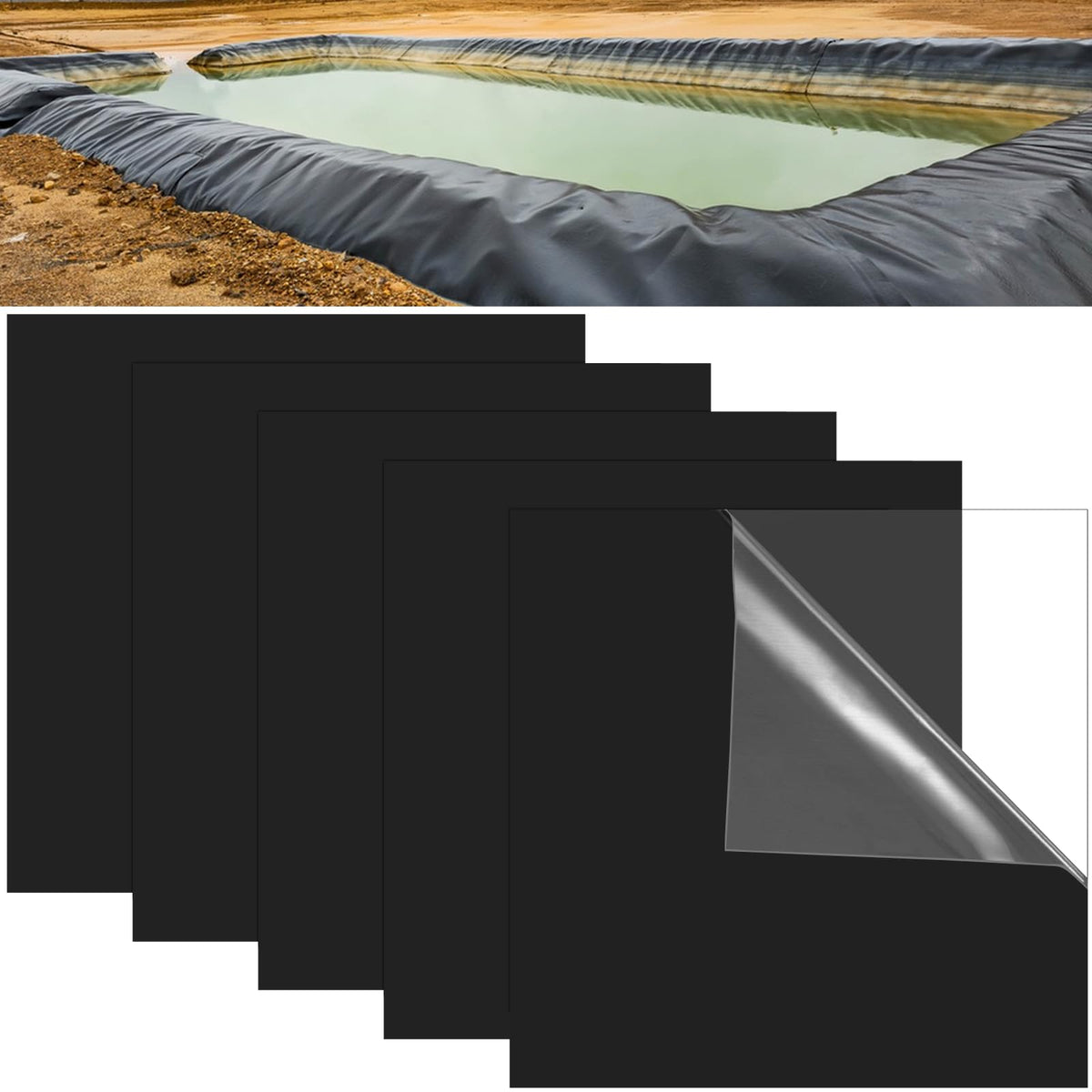 Sibosen pond liner patch pack ready for durable, water-tight repairs.