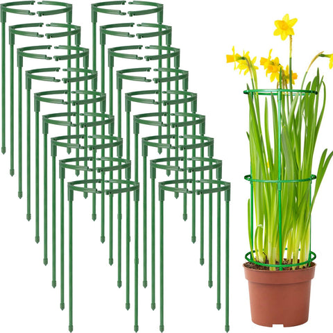 SIBRANT 36-pack plant stake half-round supports upright growth for potted plants.