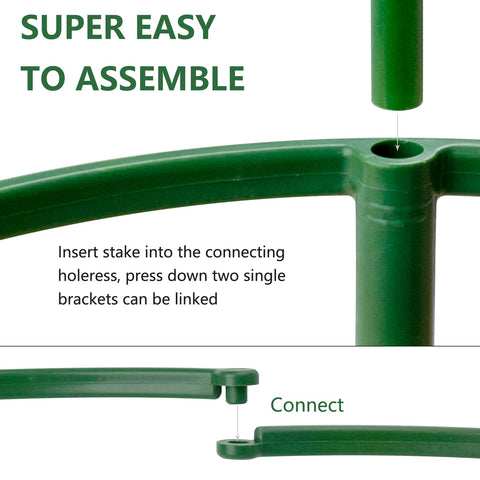 SIBRANT ABS plastic stakes resist weather for long-lasting garden use.