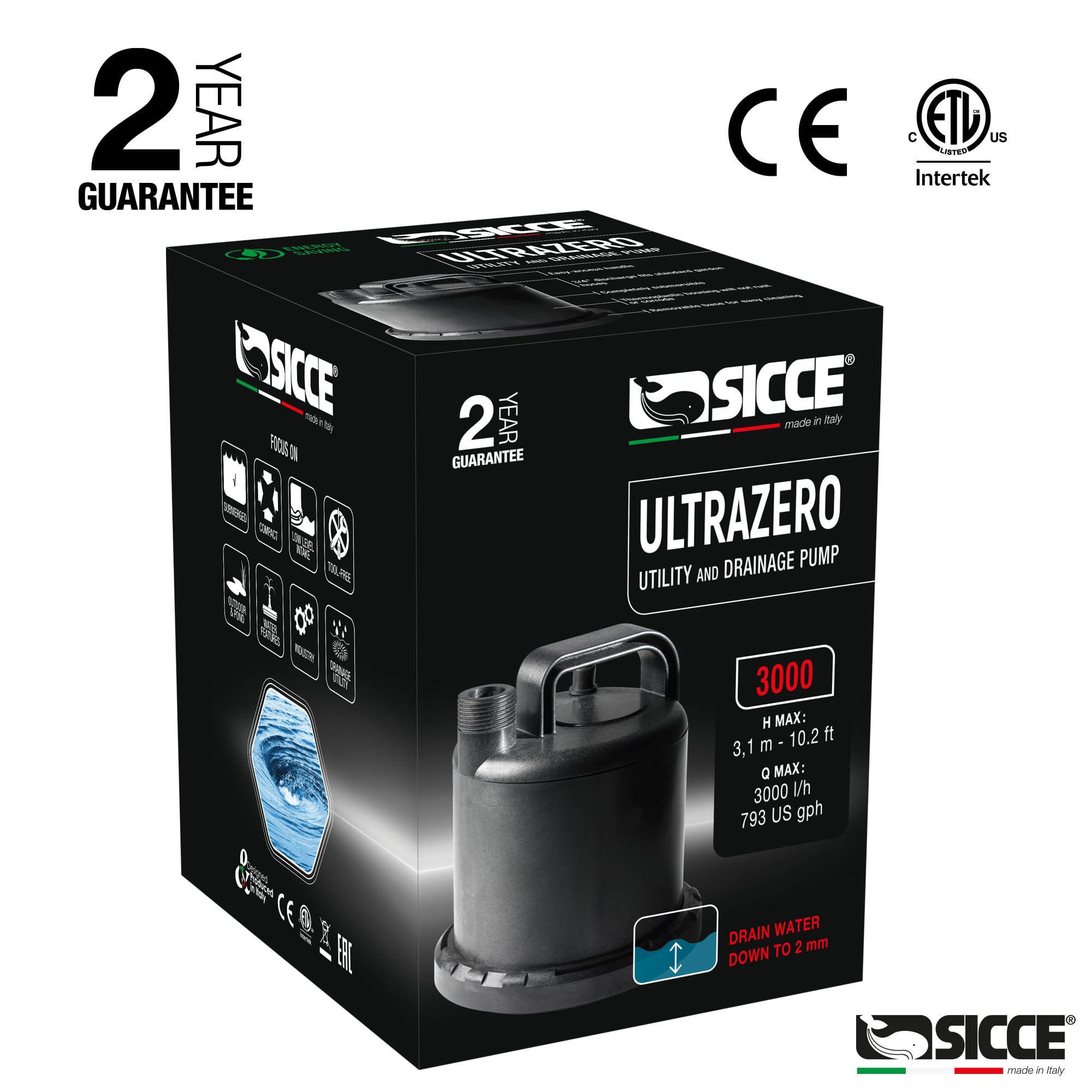 Sicce Ultra Zero quiet operation suits indoor fountains and terrariums.