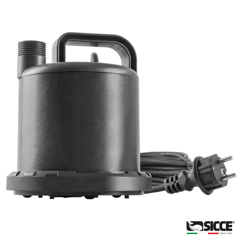 Sicce Ultra Zero rust-resistant thermoplastic housing survives humid garden-use environments.