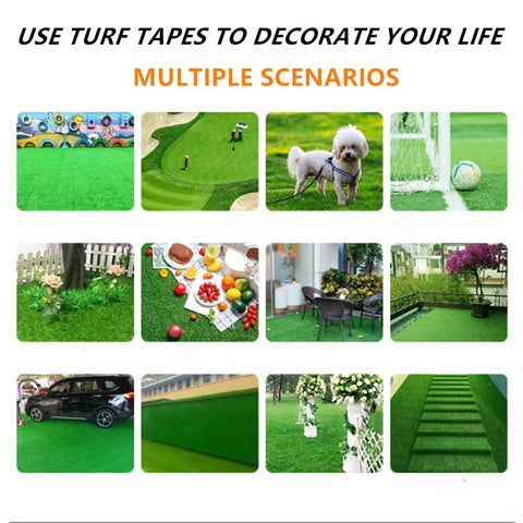 SICCOMA UV resistant and waterproof tape used outdoors on artificial turf.