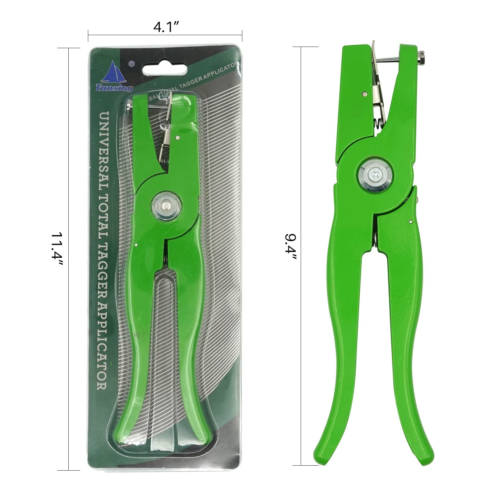 SICHOWEL ear tag pliers in green color; rust-resistant and easy to clean