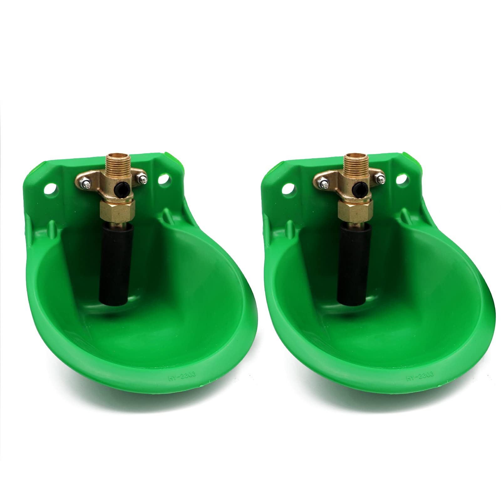 Sichowell 2-pack automatic water bowls with copper valve for livestock.