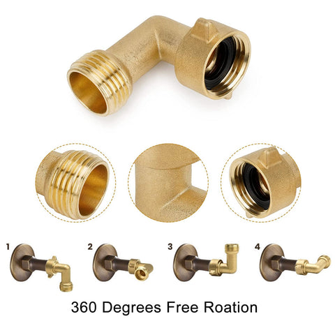 SICILAMIU RV water hookup elbow helps manage hoses without strain.