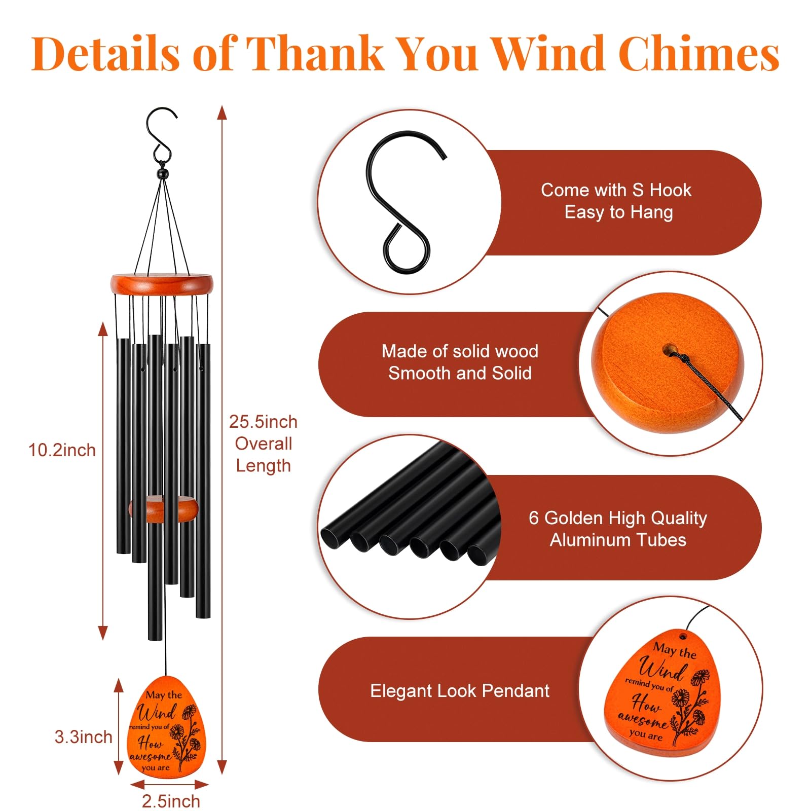 SIDATYSTAR wind chime bell delivering soothing melodies in the breeze.