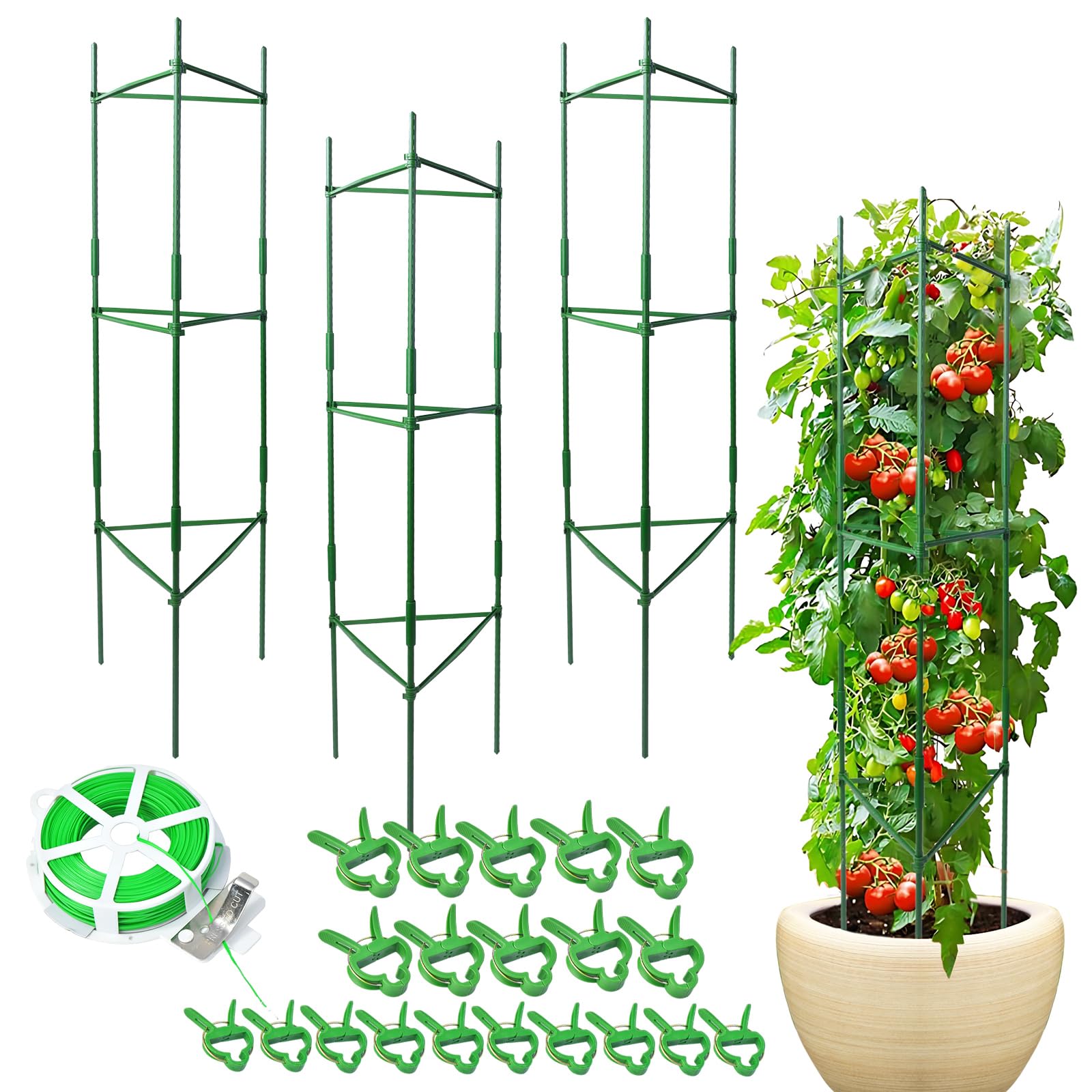 Sidefusi tomato cage 48-inch assembly ready for tall plants