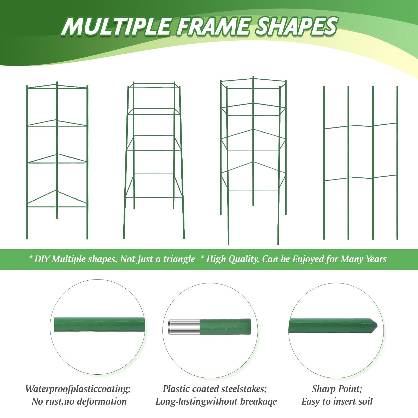 Sidefusi tomato cage sturdy steel stakes in garden setting