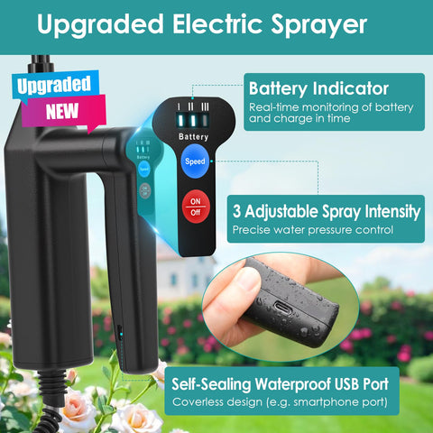 Battery indicator helps plan sessions and stay charged during chores.