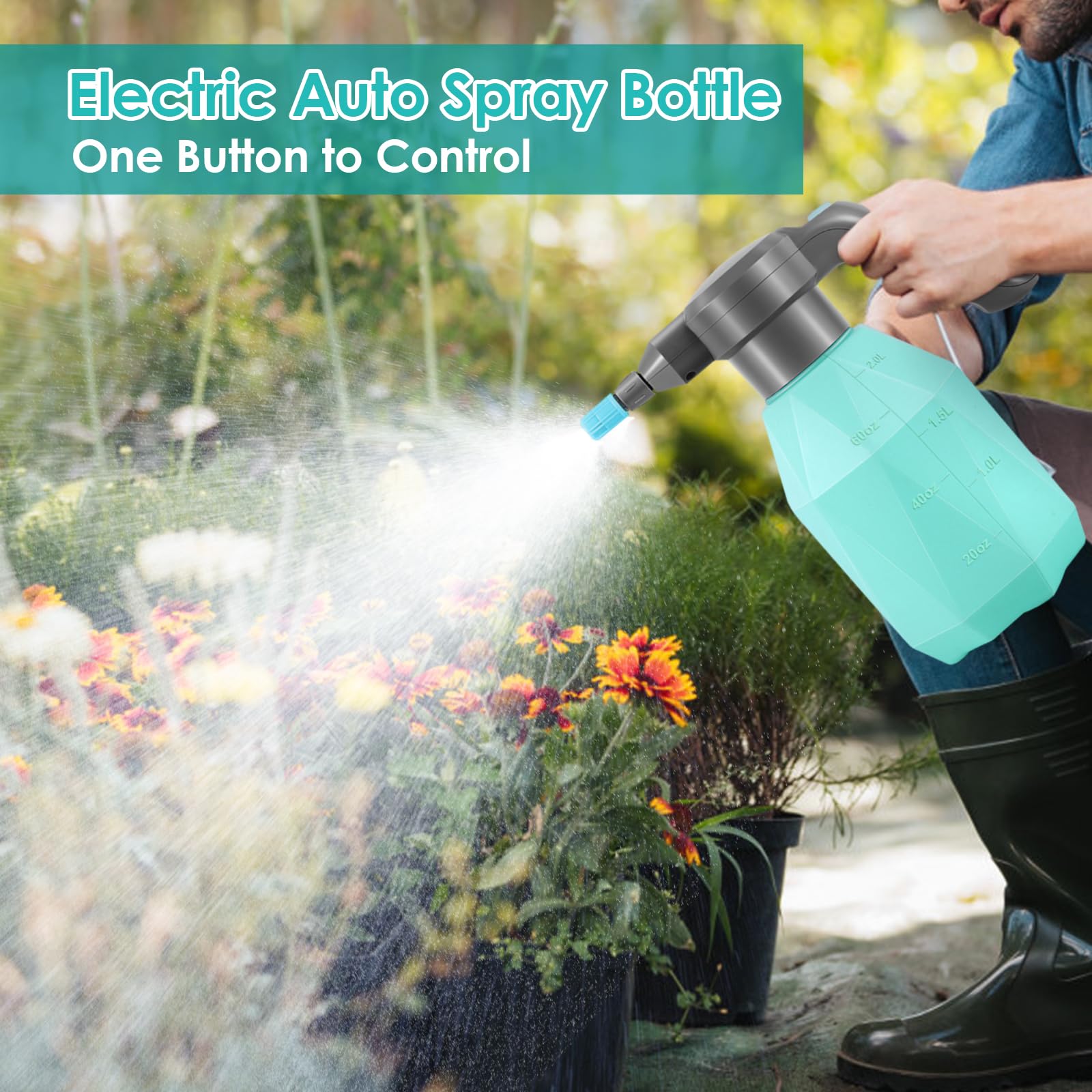 SideKing mister with 360-degree nozzle for easy plant care around corners