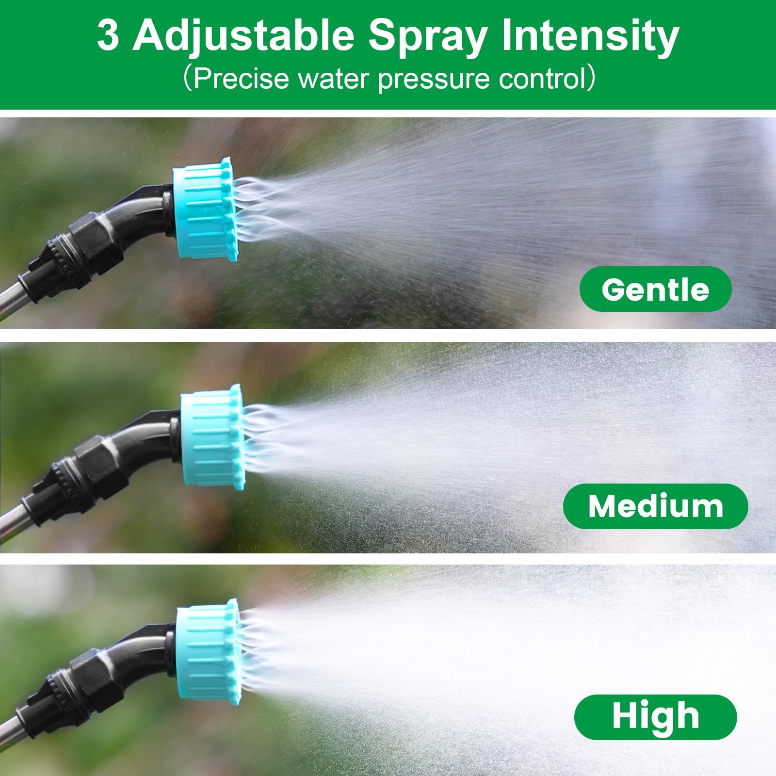 SideKing three nozzles for versatile watering and control.
