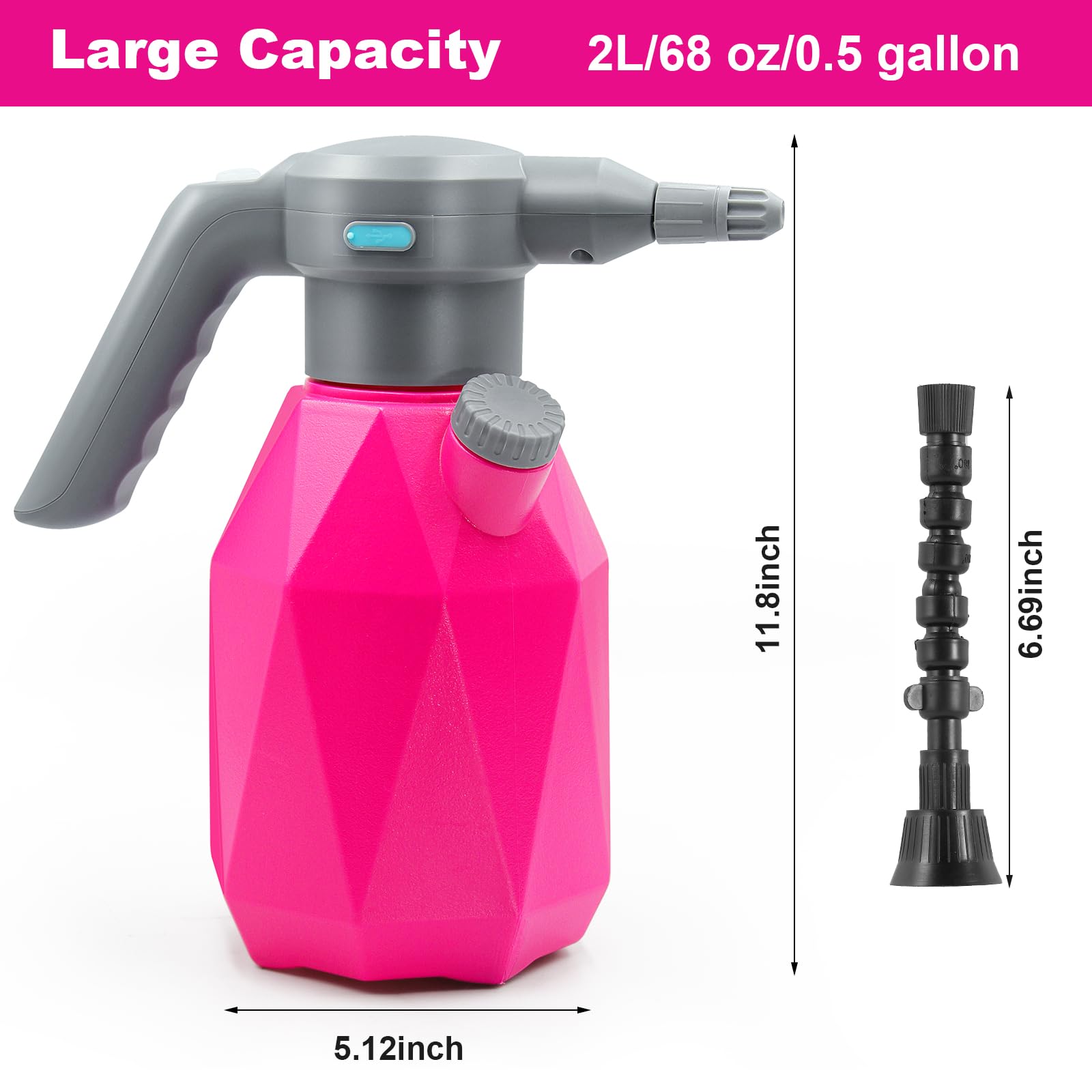 SideKing rechargeable battery sprayer ready for cordless use.