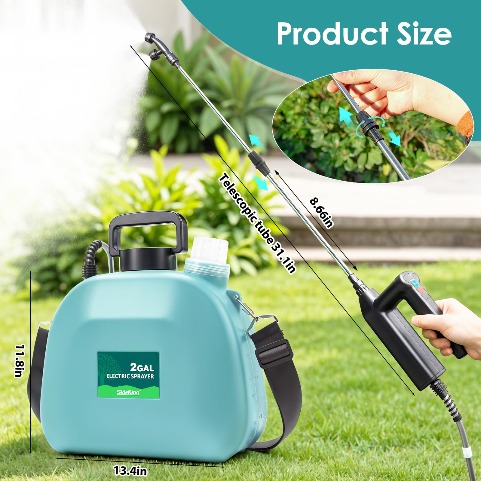 Dual wide openings for spill free filling and easy mixing.