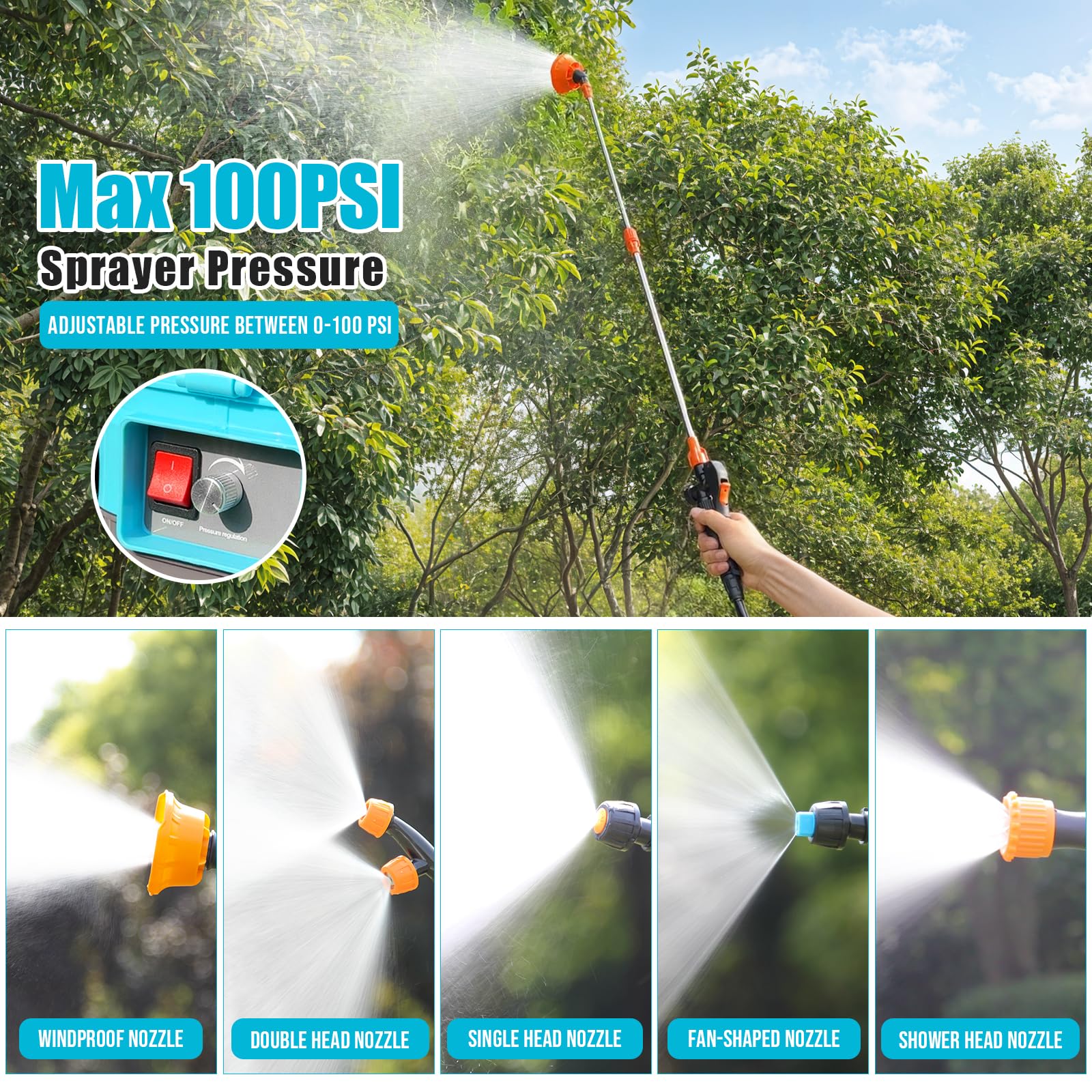 SideKing stainless steel telescopic spray gun offers precise, extended reach.