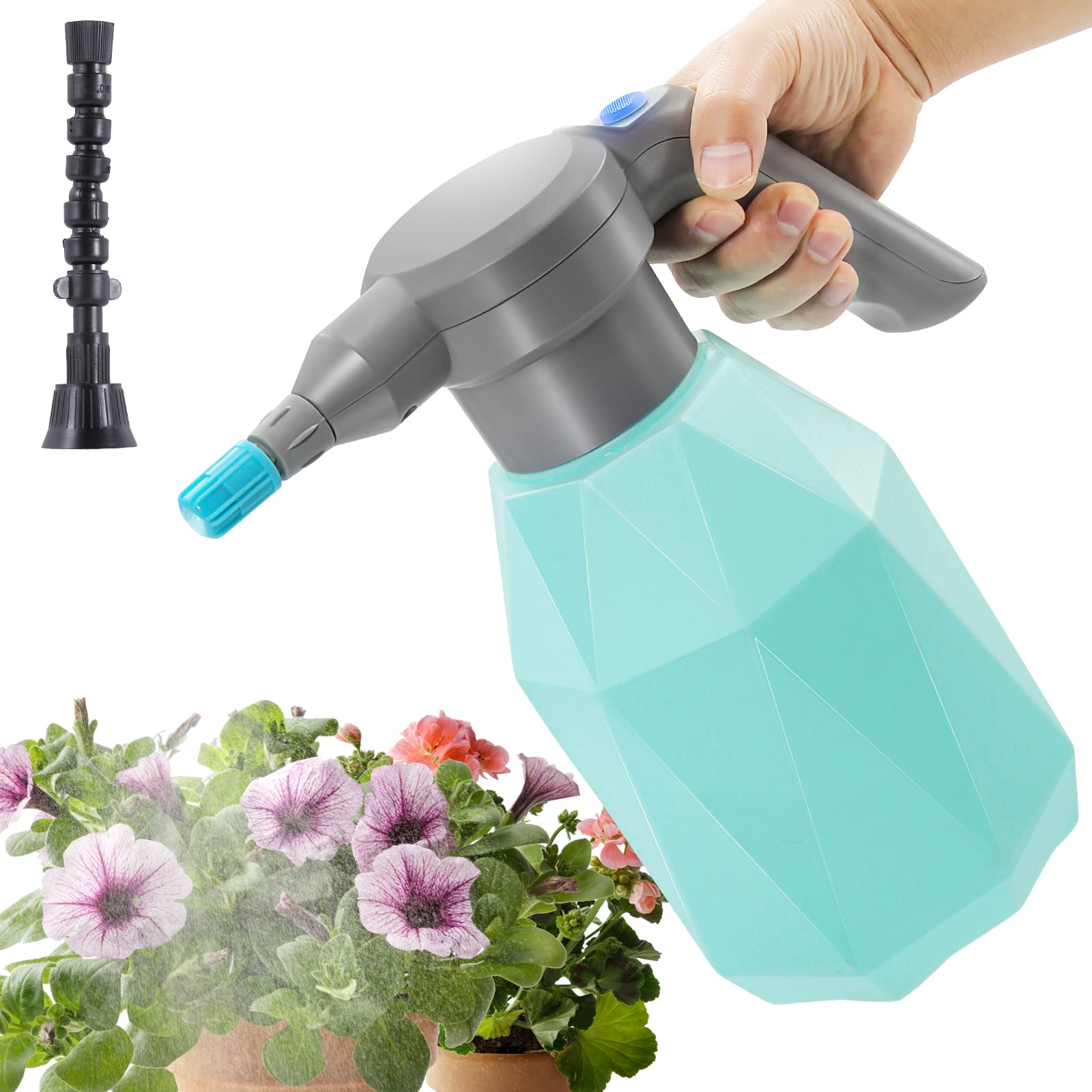 SideKing two-liter electric sprayer with extended nozzle for precise watering