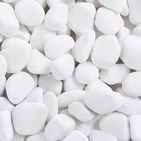 SIDONG 5lbs white river rocks—1-2 inch pebbles ideal for plant pots and terrariums.