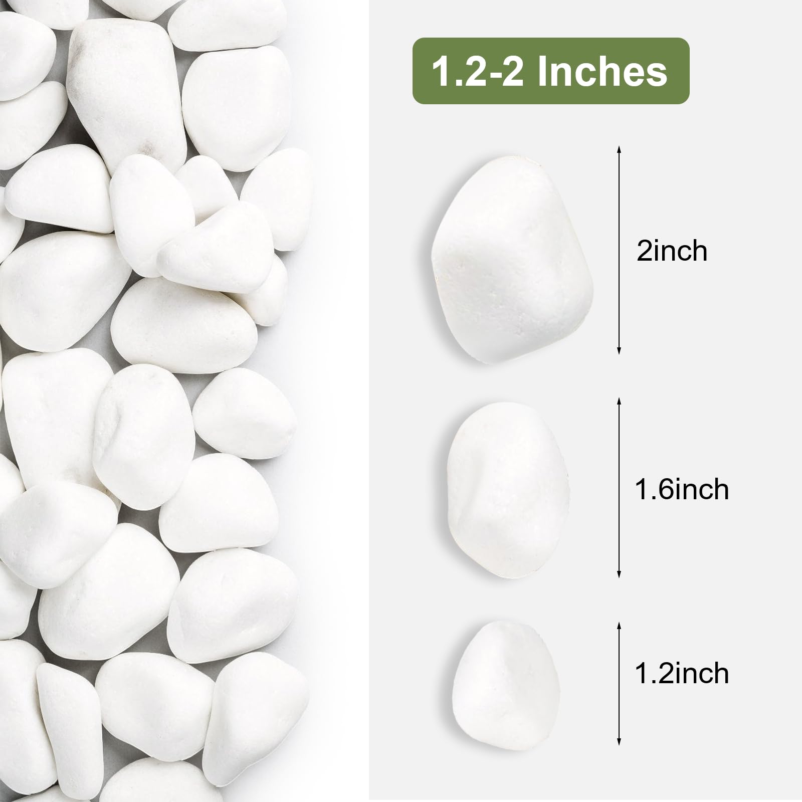 SIDONG white river rocks in pots provide natural texture and durable decorative accents.