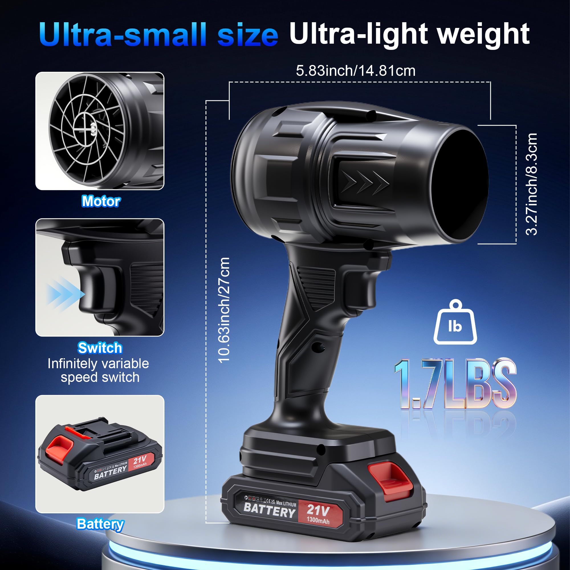 SIEARPUORL wide-nozzle spectrum clears patios faster for broad-area debris.