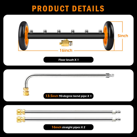 Siebwin 90-degree curved wand reaching tight undercarriage spaces