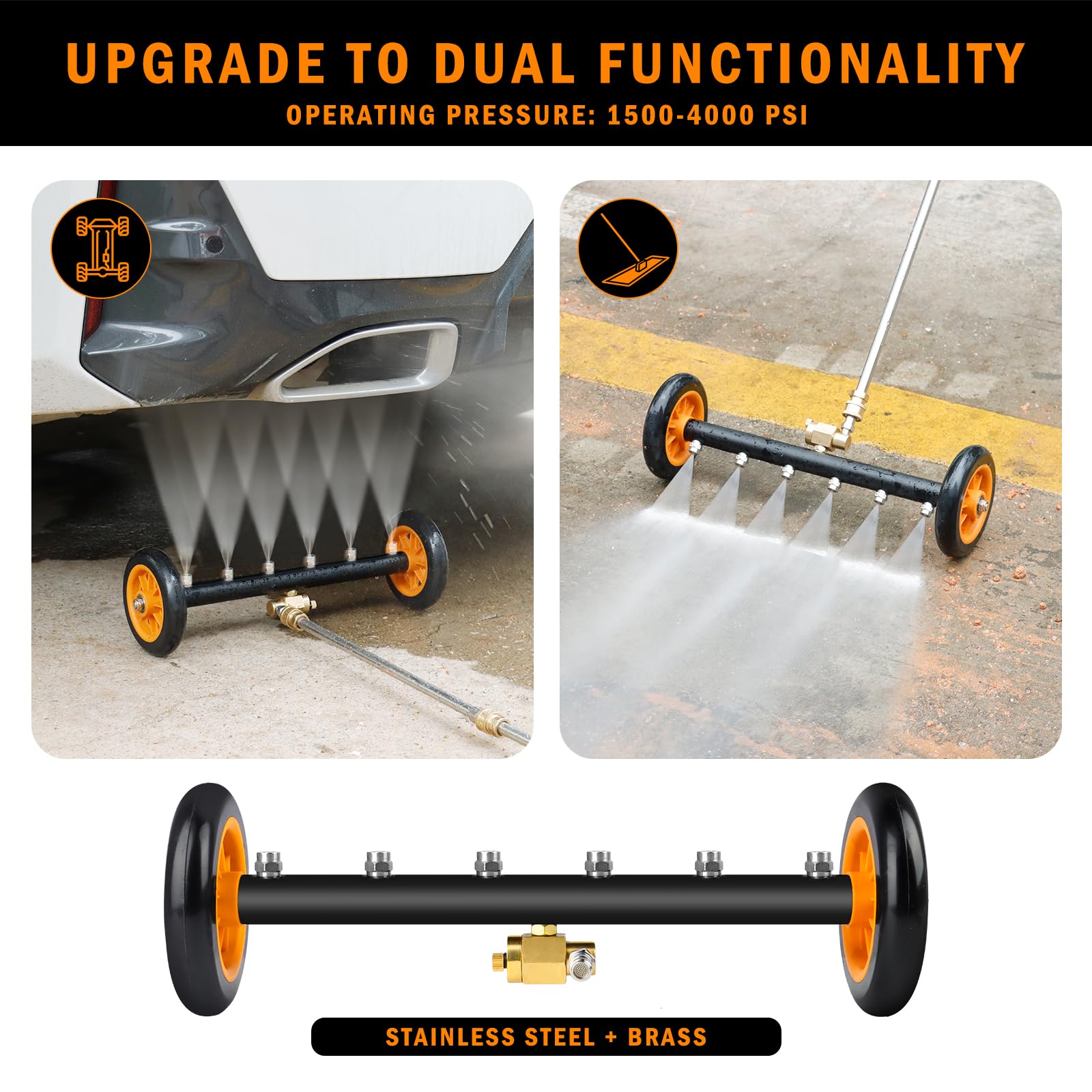 Siebwin dual-mode attachment offering versatile cleaning for vehicles and driveways