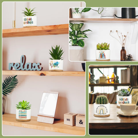Sieral compact office decor accent that fits on shelves and desks.