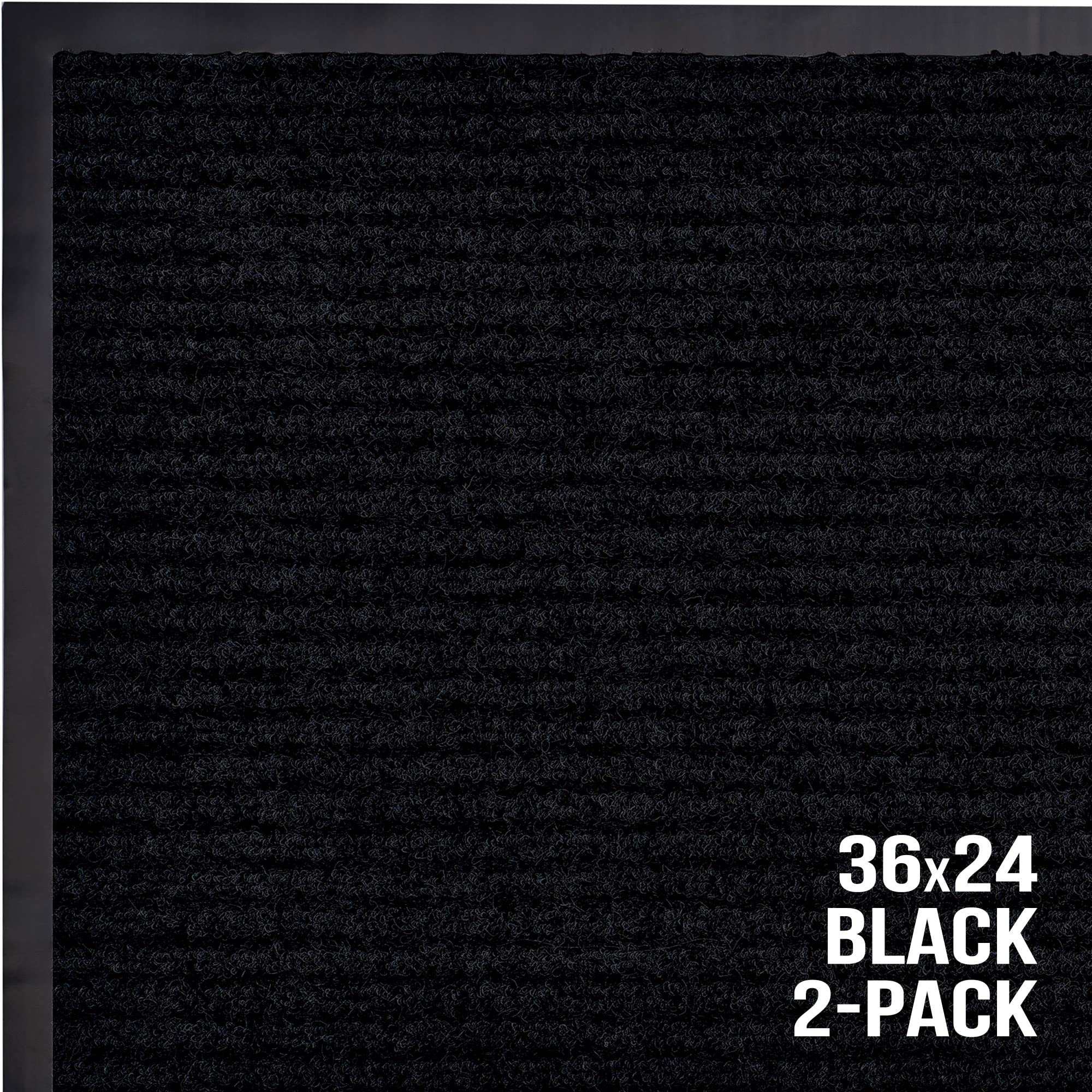 Sierra Concepts black entryway mats suitable for indoor and outdoor spaces.