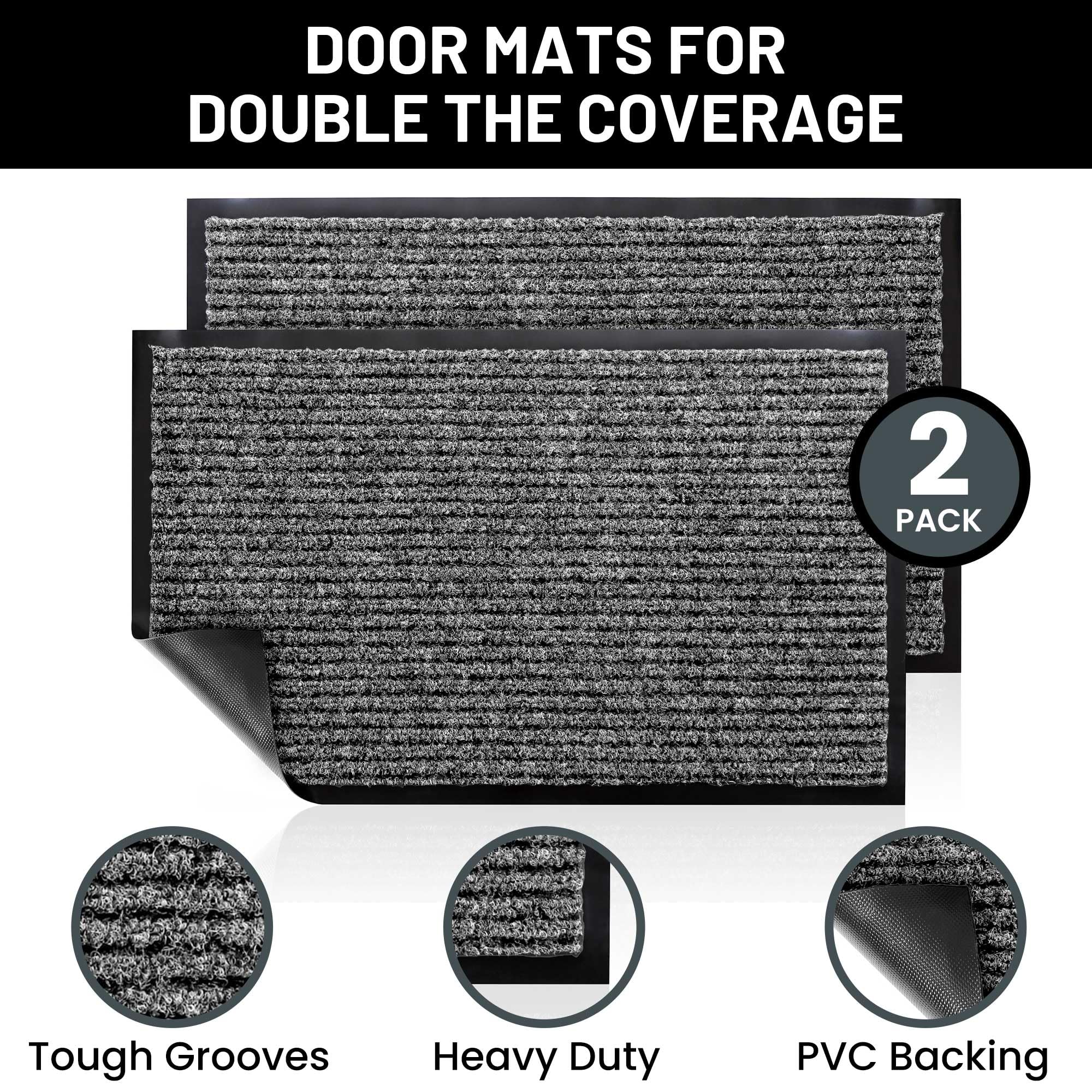 Ribbed texture Sierra Concepts mat helps scrape dirt from shoes at the doorway