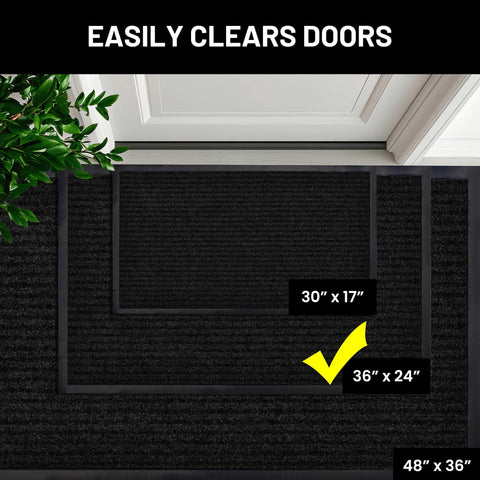 Sierra Concepts indoor-outdoor mat in high-traffic entryway for daily use.