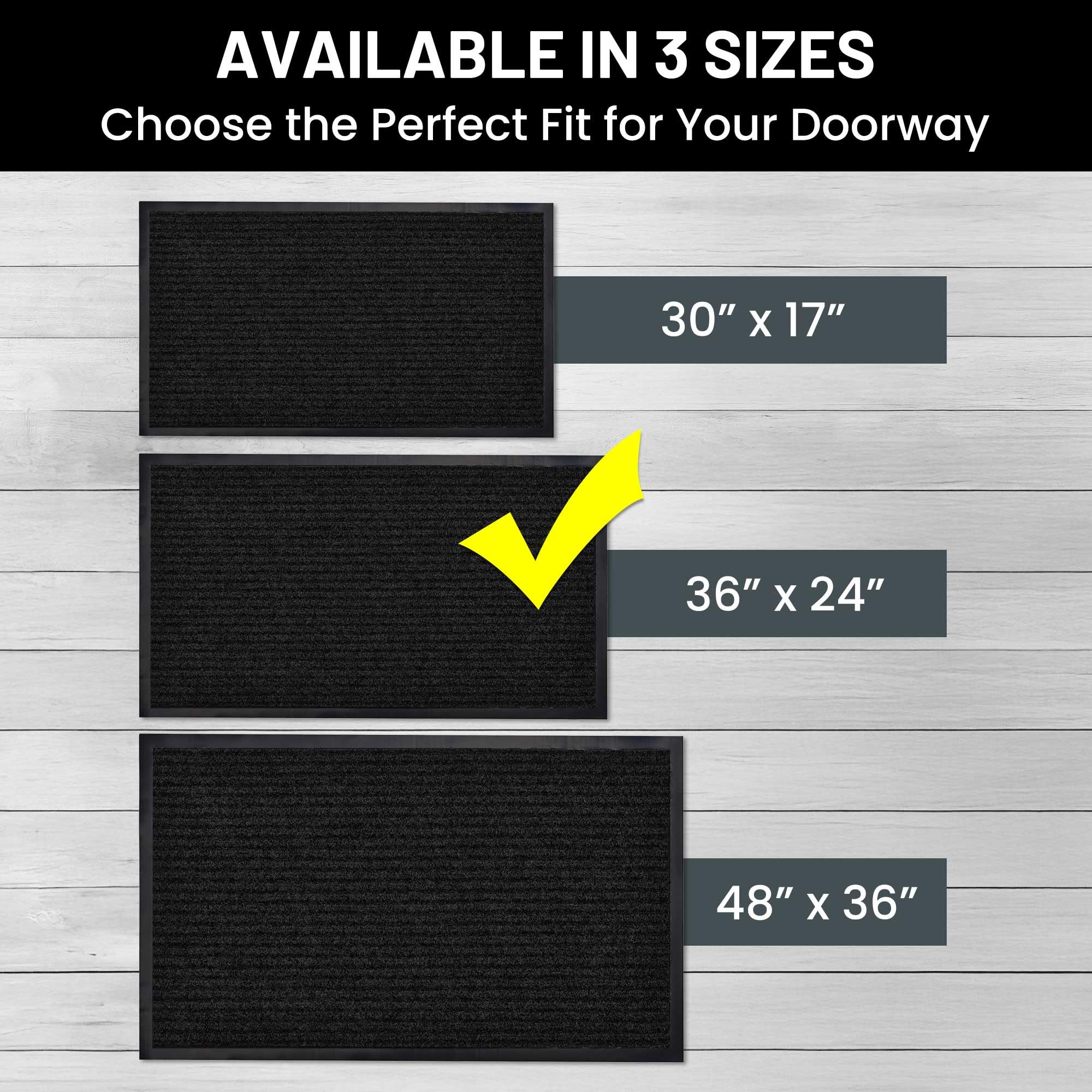 Sierra Concepts recycled rubber backing keeps mats in place and protects floors.