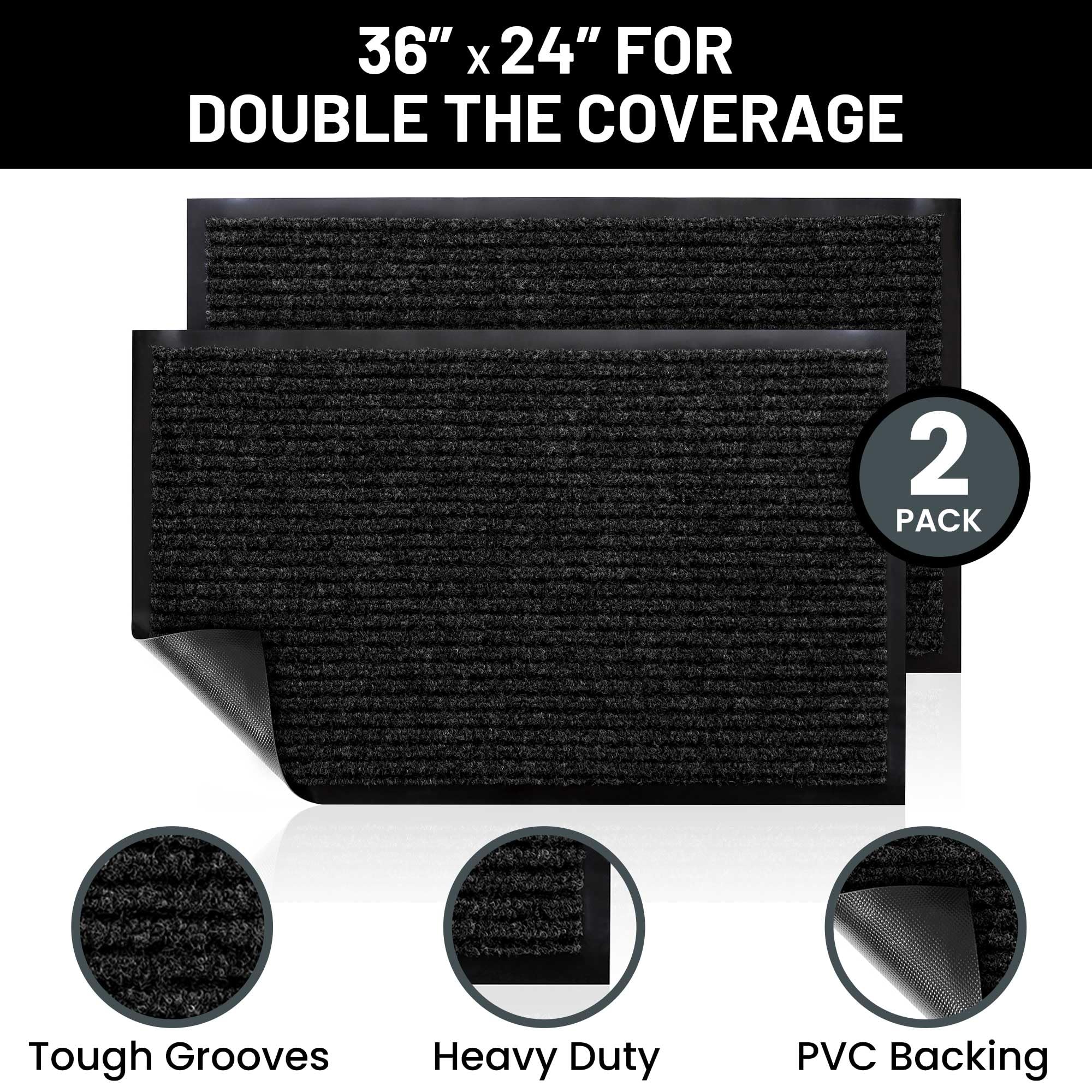 Sierra Concepts two-pack entry mats for indoor-outdoor use in high-traffic areas.