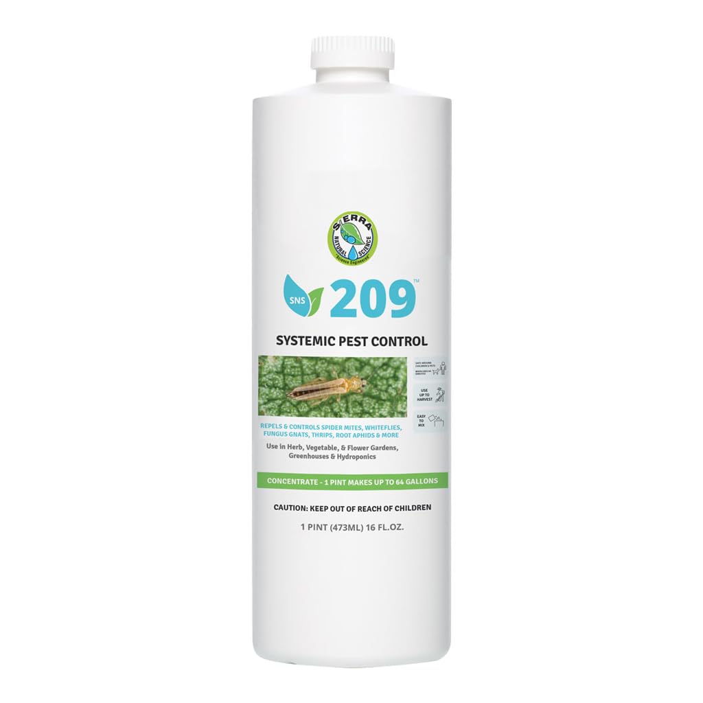 Sierra Natural Science SNS-209 bottle front emphasizes water-soluble botanicals for plant protection