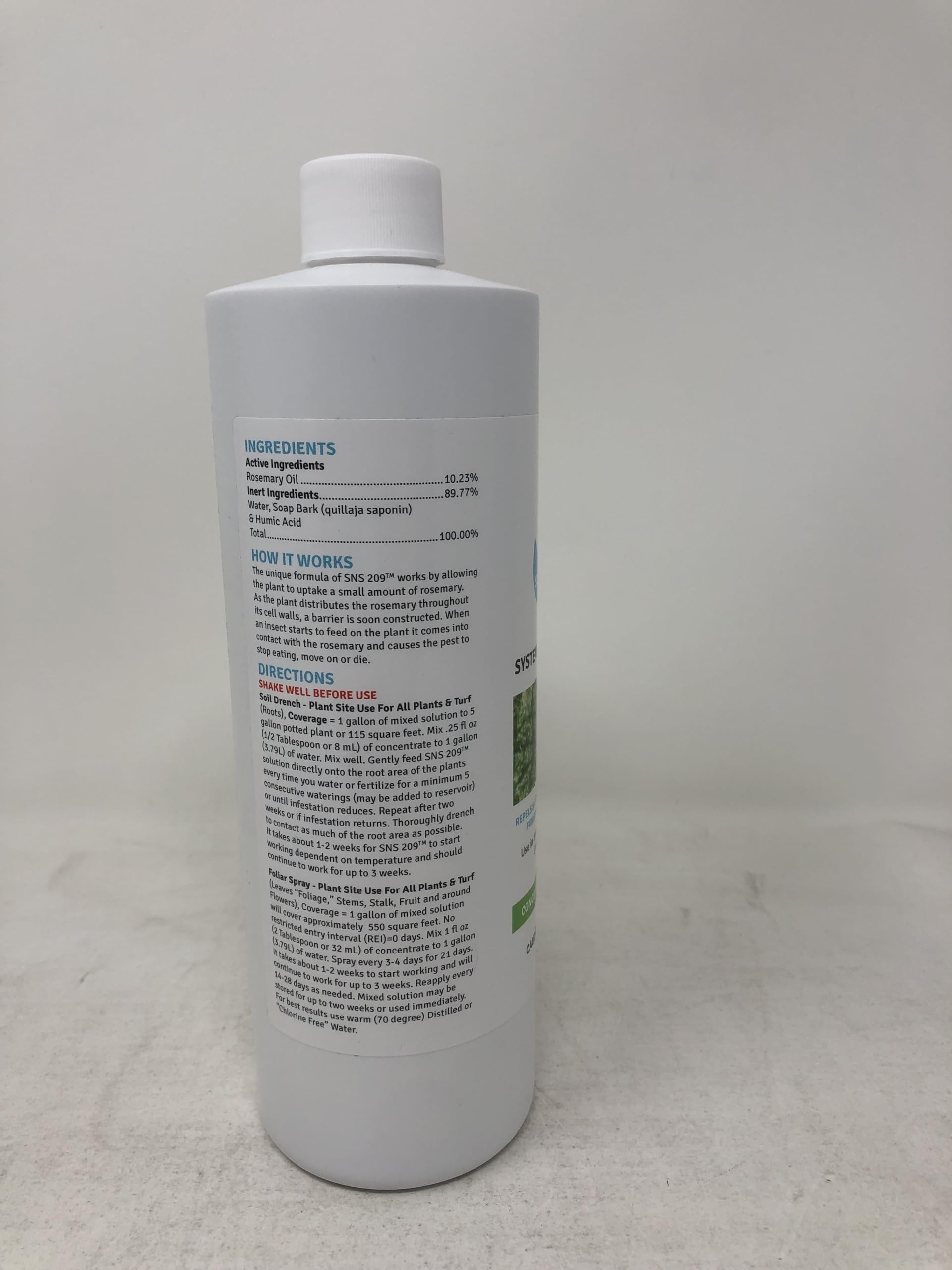 Sierra Natural Science SNS-209 label notes GRAS and biodegradability